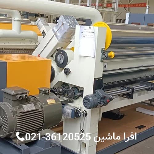 نمای سمت چپ سینگل فیسر همراه با موتور گیربکس دستگاه